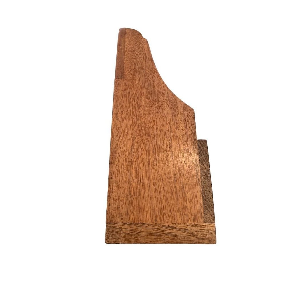 Wooden Wall Mounted Wine Bottle and Glass Hanger 18"l x 11.5"h Shelf - Picture 6 of 8